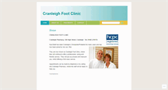 Desktop Screenshot of cranleighfootclinic.com
