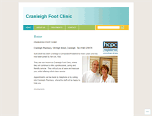 Tablet Screenshot of cranleighfootclinic.com